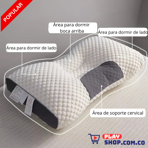 Combo Almohada Ortopédica x2 Unidades - Algodón Antimicrobiano Full Calidad