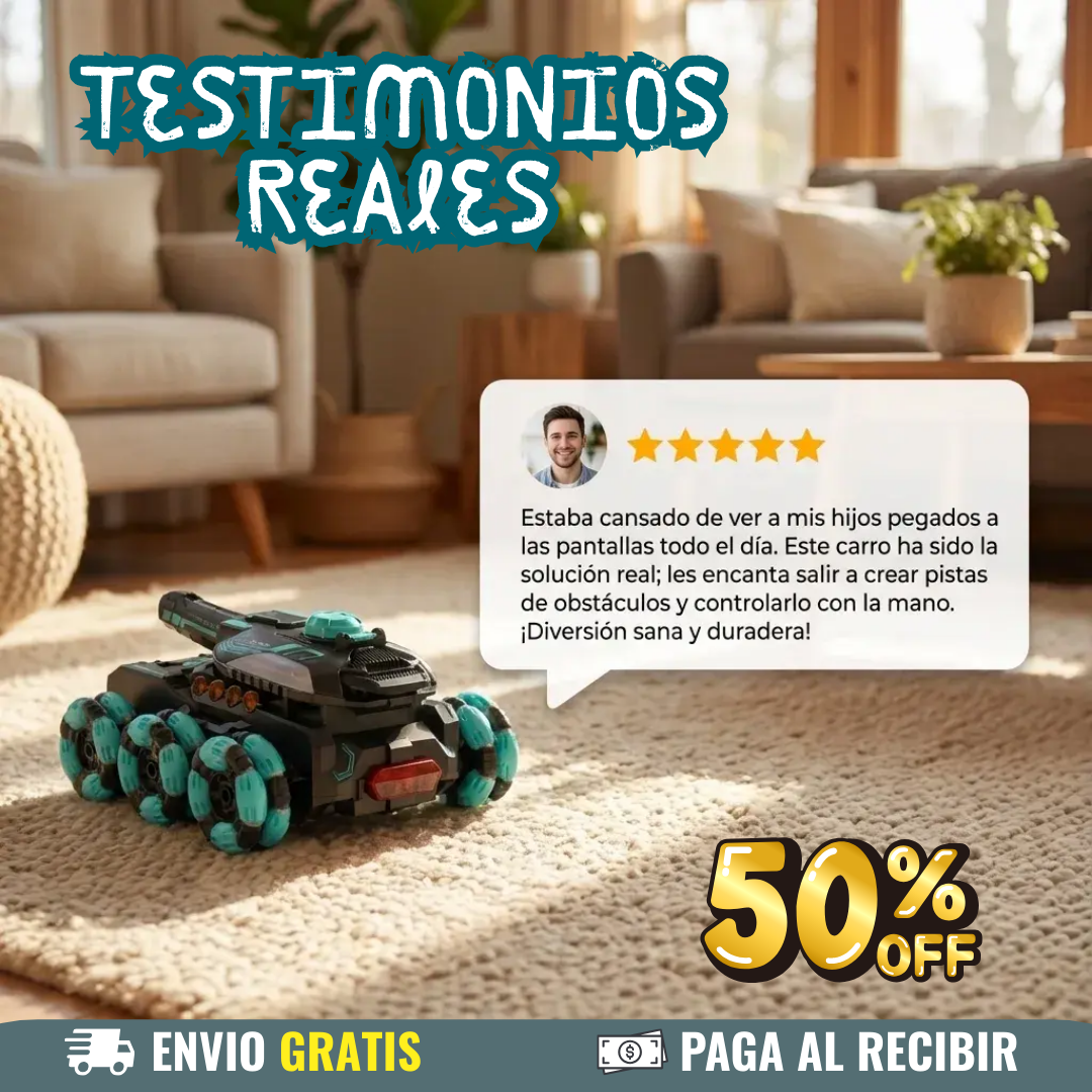 🔥 Carro Todoterreno 6 ruedas con Control por Gestos