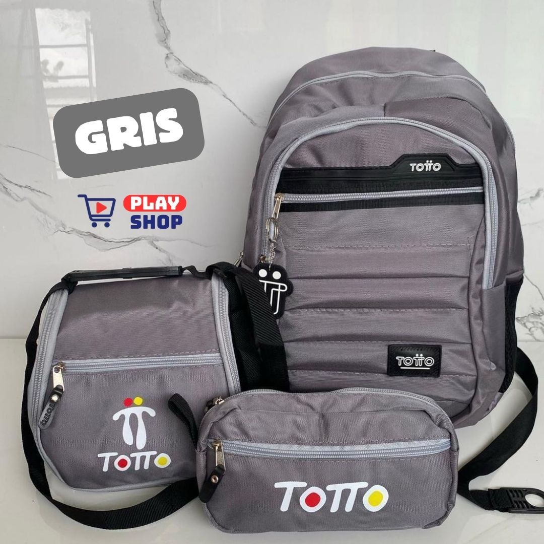 Combo Morral🎒+ Cartuchera +✏️ Lonchera TOTTO 3X1