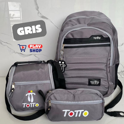 Combo Morral🎒+ Cartuchera +✏️ Lonchera TOTTO 3X1