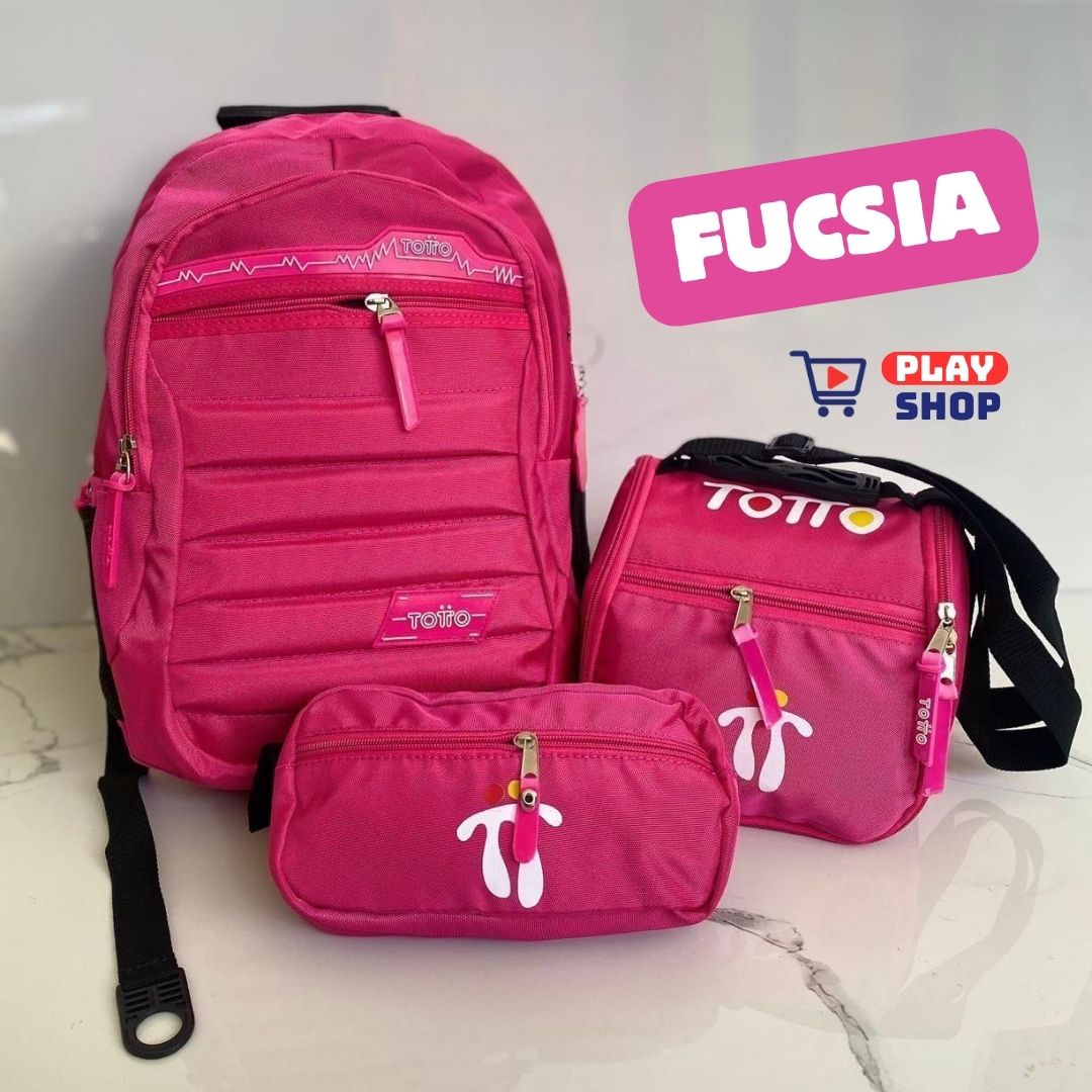 Combo Morral🎒+ Cartuchera +✏️ Lonchera TOTTO 3X1