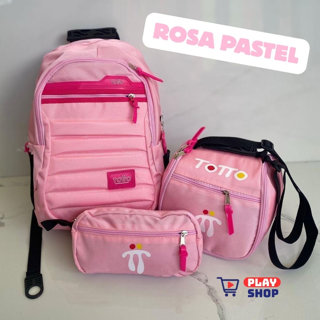 Combo Morral🎒+ Cartuchera +✏️ Lonchera TOTTO 3X1