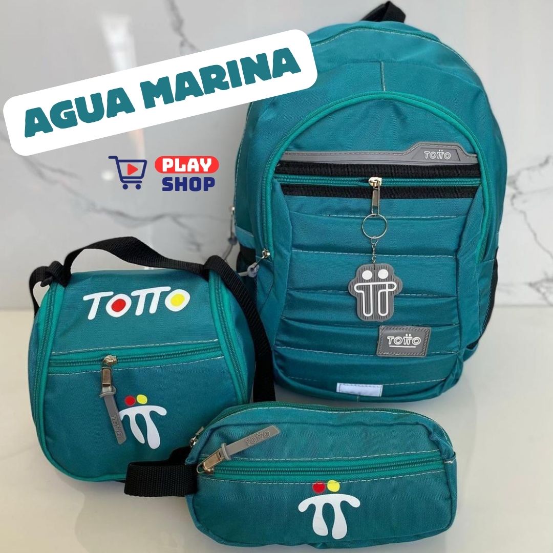 Combo Morral🎒+ Cartuchera +✏️ Lonchera TOTTO 3X1