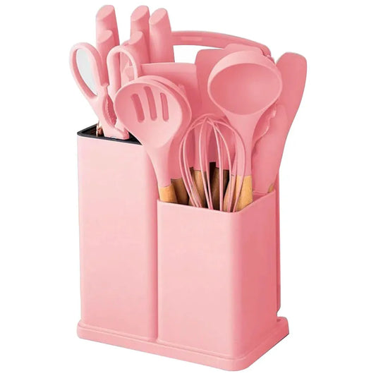 🍳 Set de Utensilios de Cocina 19 Piezas con Organizador