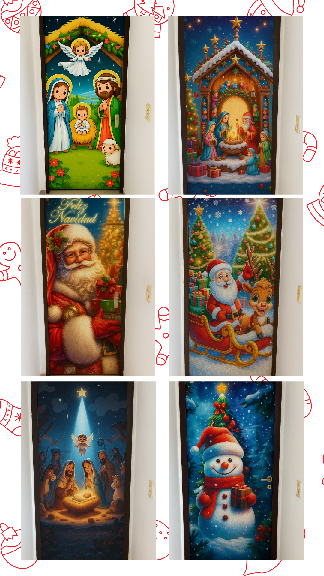 Fundas para puertas🚪 Navideñas🎅🏼