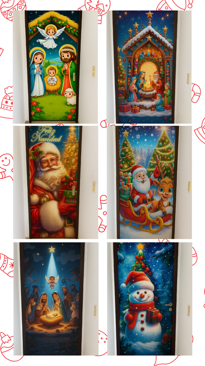 Fundas para puertas🚪 Navideñas🎅🏼