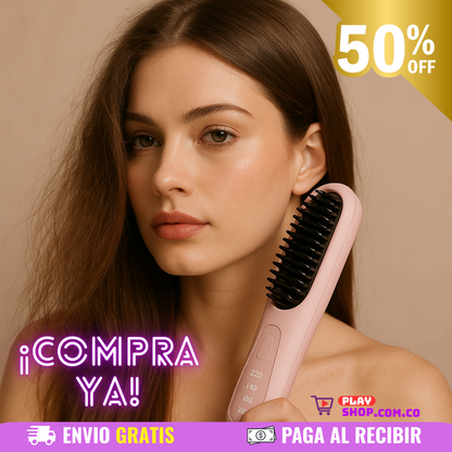 🔥 Cepillo Alisador Portátil Inalámbrico🪮